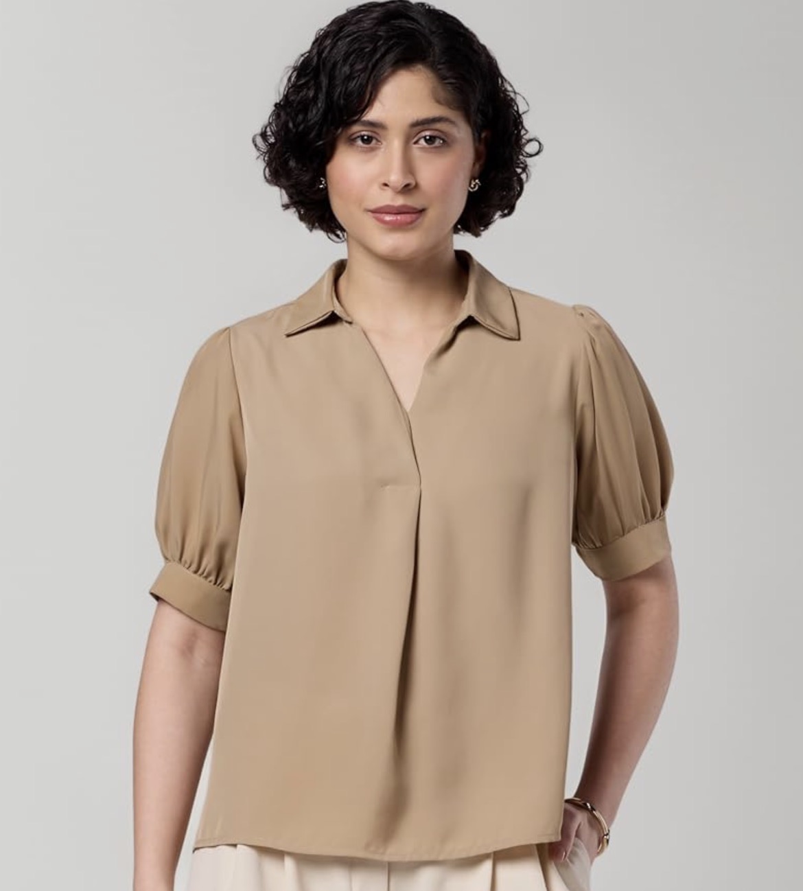 Symbol Premium Women's Polyester Collared Top | Regular Fit